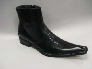 Mens Georgio Brutini New Fashion Black Boots w/Zipper  