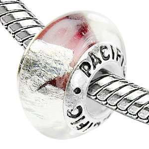 925 Sterling Silver Murano Style Glass Bead   Livin It Up 