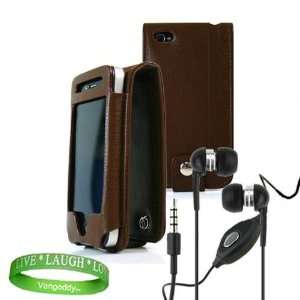  Apple iPhone 4 leather Case Accessories Kit: Brown Melrose 