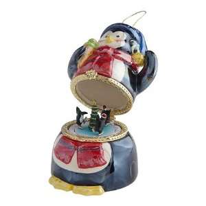   : Mr. Christmas Porcelain Music Box Series VI Penguin: Home & Kitchen