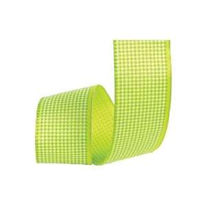  New   Tight Polka Dot Lime Green Wired Ribbon 1.5 x 60 