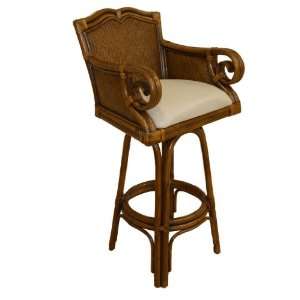   Sunset Reef Indoor Swivel Counter Stool with Cushion