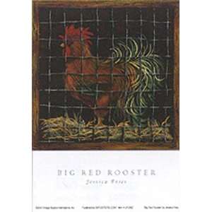 Big Red Rooster by Jessica Fries 7 X 5 Poster