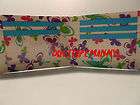HANDMADE DUCT TAPE WALLET WHITE WITH COLORED BUTTERFLIES ALL OVER IT