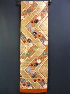 111221 Japanese brocade silk Fukuro Obi sash (Kimono)   unsewed  