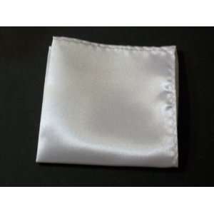  Mens formal pocket square handkerchief (White) 