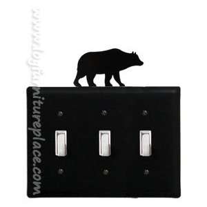  Wrought Iron Bear Triple Switch Cover