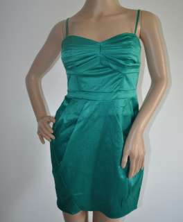 Kleid Abendkleid Satin edel S M 36 38 40 NEU grün  