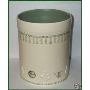 PFALTZGRAFF NATUREWOOD Large Ceramic Wastebasket 10 Tall x 8 Wide