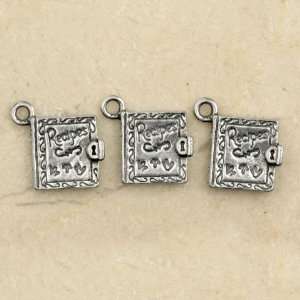  RECIPE COOKBOOK Silver Plated Pewter Charms (3): Home 