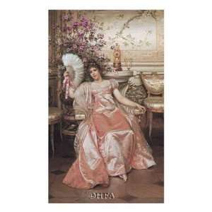  Lady with the Fan Finest LAMINATED Print Joseph Frederic 