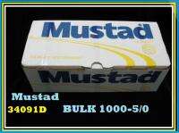 MUSTAD 1000 CT BULK BOX 5/0 34091D NEW OPEN EYE FISHING HOOK  
