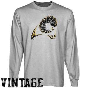 VCU Rams Ash Distressed Logo Vintage Long Sleeve T shirt  