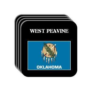   Flag   WEST PEAVINE, Oklahoma (OK) Set of 4 Mini Mousepad Coasters