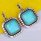 Vintage Exotic Chinese Handmade Miao Silver Earring  