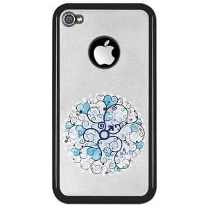  iPhone 4 or 4S Clear Case Black Male Love Peace Symbol 
