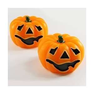   Pumpkin Votive Lights, Flickering Wax LED, 2 Pack