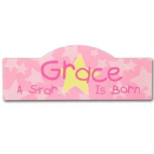  Personalized A Star is Born Baby Sign in Pink Baby