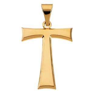  14KY Gold Tau Cross 19x16mm/14kt yellow gold Jewelry
