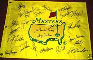 NICKLAUS PALMER NELSON+ Signed MASTERS Champs 1997 Flag  