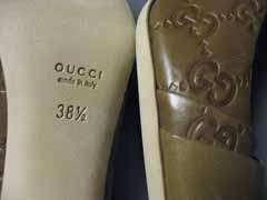 Gucci Caramel Stamped Guccissima GG Logo Pumps 38.5  
