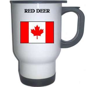  Canada   RED DEER White Stainless Steel Mug Everything 