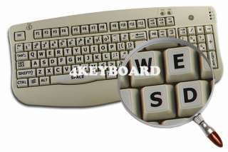 English US LARGE LETTERING Keyboard Sticker grey  