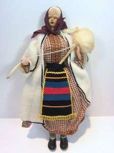 International Doll vintage GREECE Yarn SPINNER Elder Ex  
