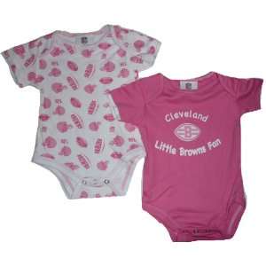  Cleveland Browns Girls Pink 2pc Creeper / Oneise Set 0 3 