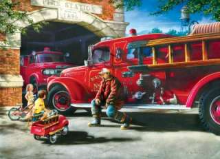Firehouse Dreams 1000 pc Jigsaw Puzzle Dan Hatala Truck 705988711060 