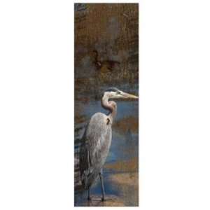  Blue Heron Wood Panel Wall Art: Home & Kitchen