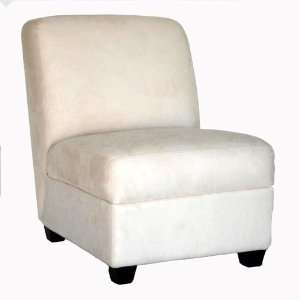  Baxton Studio Microfiber Armless Accent Chair, Cream: Home 