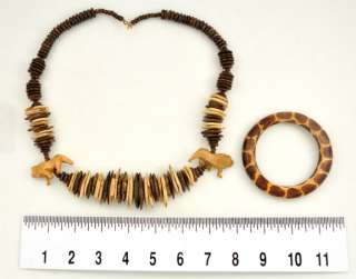 African Style Lion Necklace Giraffe Bangle Bracelet  