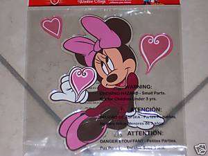 MINNIE MOUSE DISNEY VALENTINES DAY WINDOW CLING NEW  