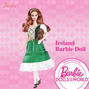 MATTEL BARBIE COLLECTORS DOW WORLD IRELAND BARBIE DOLL W3440  