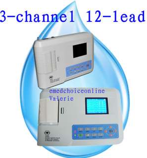 NEW 3 channel 12 LEAD color ECG EKG machine+ Option PC software EKG 