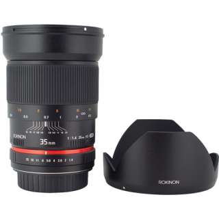 Rokinon 35mm f/1.4 Wide Angle Portrait Lens For Canon EOS SLR and DSLR 