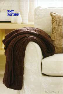 Matching Afghans & Pillows Crochet Knit Patterns Basket  
