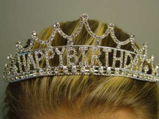   Birthday Crown Rhinestone Tiara Faux Diamond 60394 Sparkle Glitter