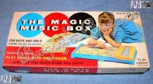 1950s Vintage MAGIC MUSIC BOX Plastic Injecto Corp Toy  