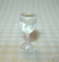 Goblet of Water in Plastic Cut Glass Stem: DOLLHOUSE  