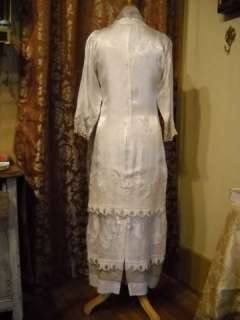 NATAYA Lined Rayon Satin Jacquard Embroidered Dress  