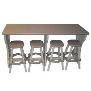   Accents 5 Piece Taupe Resin Patio Bar Set LADBBS T 