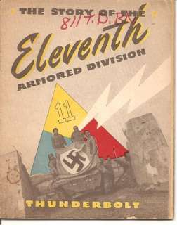 11th Armored Division Book Paper World War II Europe  