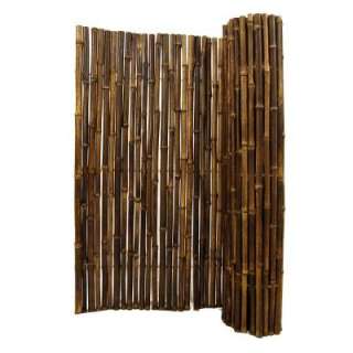 Backyard X Scapes6 ft. H x 8 ft. W x 1 in. D Black Rolled Bamboo Fence
