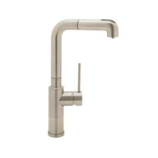 Blanco Acclaim Single Handle Pull Out Sprayer Kitchen Faucet in Satin 