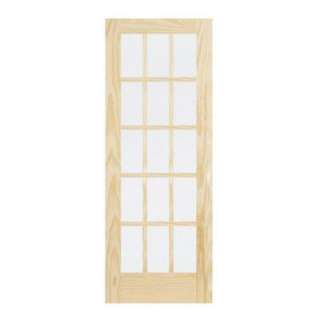   in. x 80 in. Wood Unfinished French Slab Door 702.0 