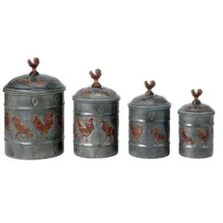 Old Dutch Country Rooster Canister Set (4 Piece) 570 at The Home Depot