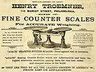 1889 Ad Henry Troemner Scales Grocery Agate Weight Food   ORIGINAL 