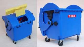 Die SULO Miniatur Mülltonnen sind detailliert ausgearbeitet und ein 1 